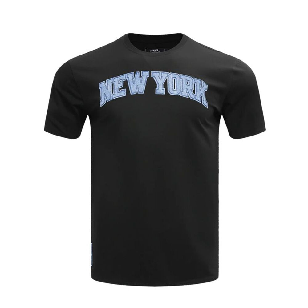 Pro Standard New York Knicks NBA Crew Neck T-Shirt Varsity Blues Mens Black